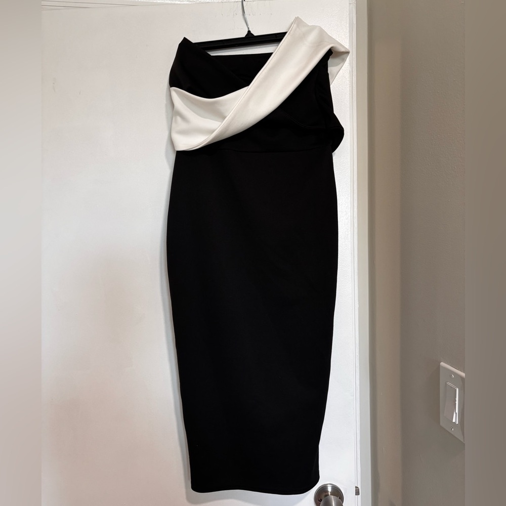 Elegant Black and White Dress